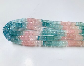 Perline Heishi multi-acquamarina AAA+ / Filo di pietre preziose da 6-7 mm