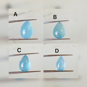 Cabochon a forma di pera acquamarina naturale di qualità AAA + / Cabochon acquamarina / Cabochon aqua lisci / cabine di cristallo / cabine per la creazione di gioielli