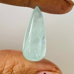 AAA Qualità Naturale Acquamarina Liscia Goccia Forma Cabochon / 26x11 MM / 20 Carati / Cristallo Acquamarina Goccia Cabochon / Cristallo Curativo
