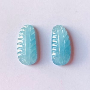 AAA + Qualità Naturale Acquamarina Pair Carving, Intaglio artigianale, Regalo per lei, Coppia intaglio per la creazione di gioielli, Bella gemma da intaglio