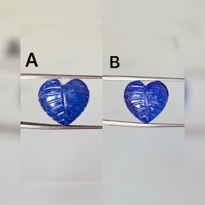 AAA + qualità Tanzanite naturale intaglio del cuore, pietra preziosa scolpita, bella scultura, intaglio artigianale, regalo per lei, intaglio a forma di cuore