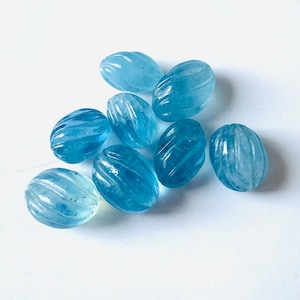 Scultura "S" acquamarina naturale, Aqua Carving, Cabochon sciolto, Intaglio per la creazione di gioielli, Intaglio eccellente, Guarigione intagliata, Regalo per lei