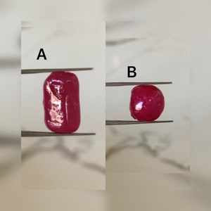 Glas filled Rubin Roh Cabochon | Rubin Cabochons | Kristall cabs | Edelstein | Rubin Roh Cabochons zur Schmuckherstellung | Juli Geburtsstein