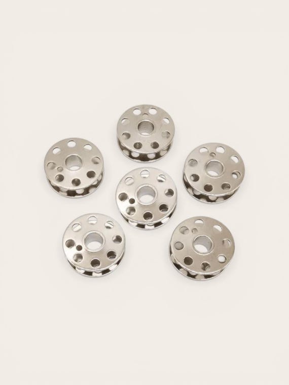 Featherweight Bobbins – Set of 6 – Fits Singer 221, 301, 301A – Includes Decorative Storage Case