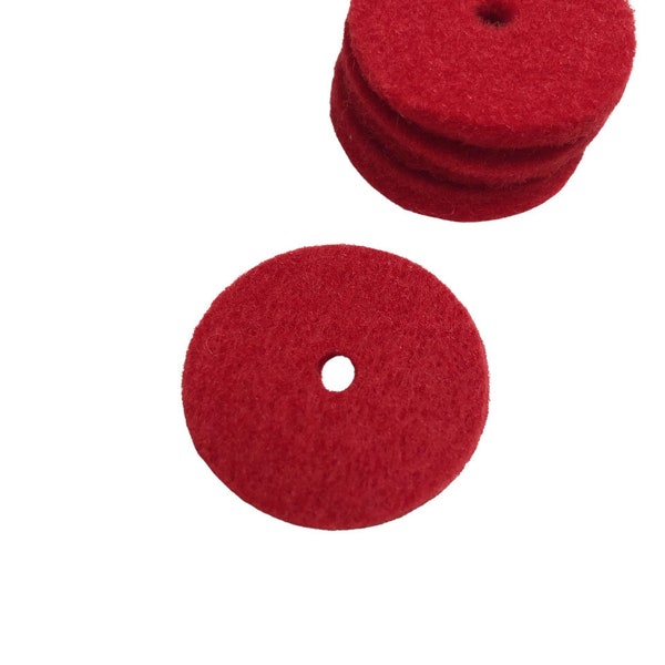 Spool Pin Felt Pads for All Vertical Spool Pins, Red Thick Felt Pads, Sewing Supplies, Vintage Sewing Supplies