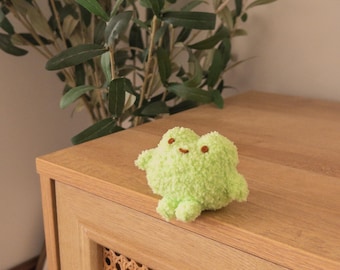 petite grenouille • petite peluche au crochet • camarade d'étude •