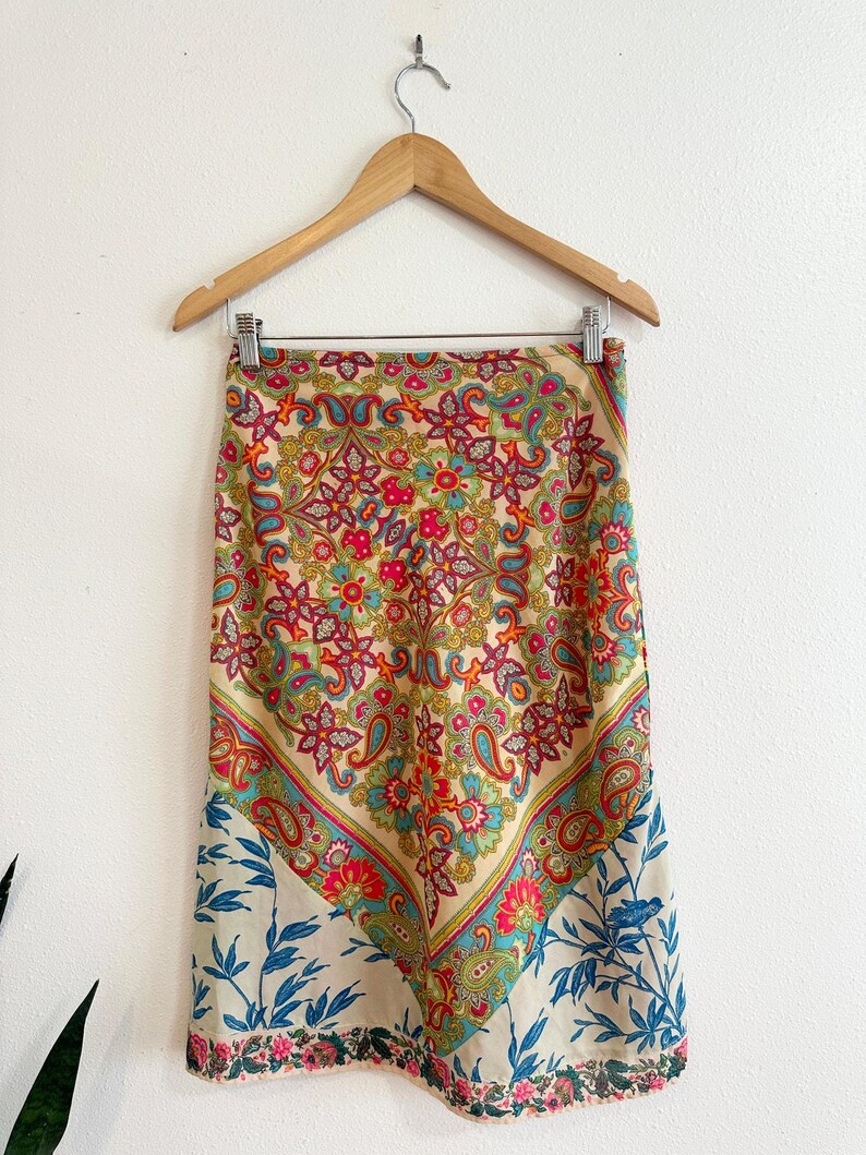 Y2K Colorful Boho Free People Skirt size 3 image 2