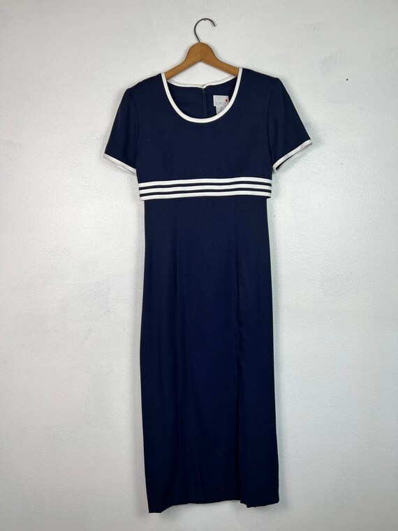 Vintage 80's Nautical Dress size 6 - image 1