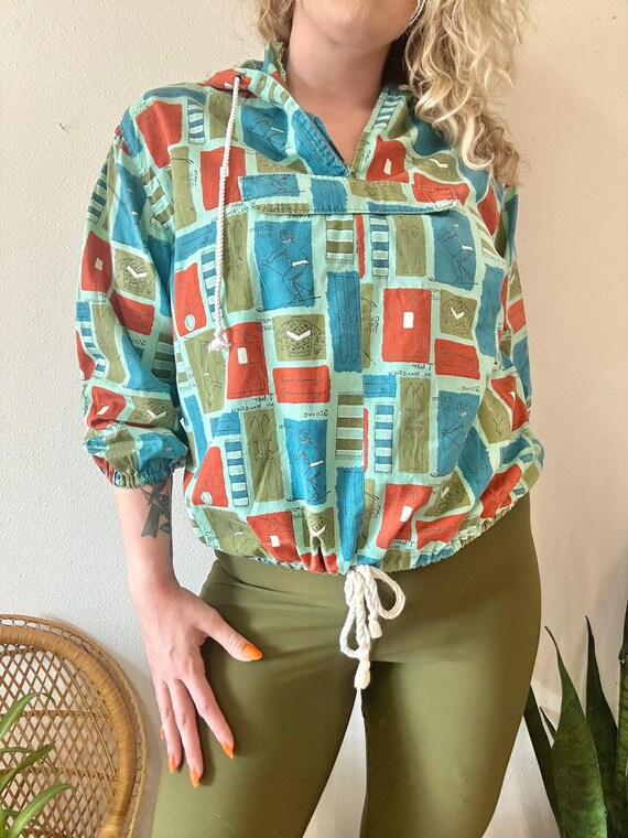 60s Handmade Ski Theme Pullover - image 1