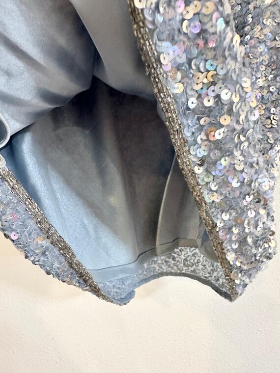 Vintage 90's Scala Sequin & Beaded Open Back Top - image 7