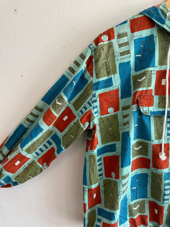 60s Handmade Ski Theme Pullover - image 5