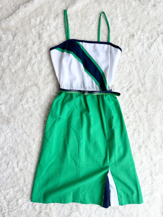 70s Preppy Color Block Dress size 13/14