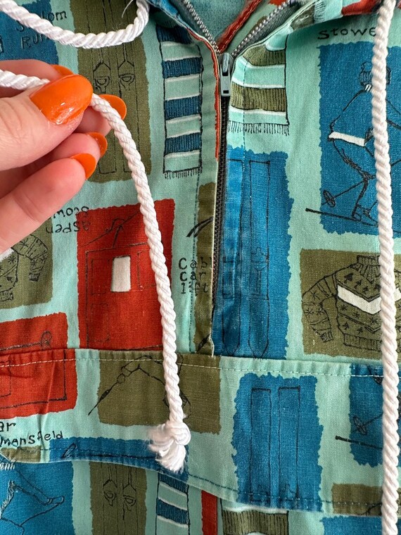 60s Handmade Ski Theme Pullover - image 7