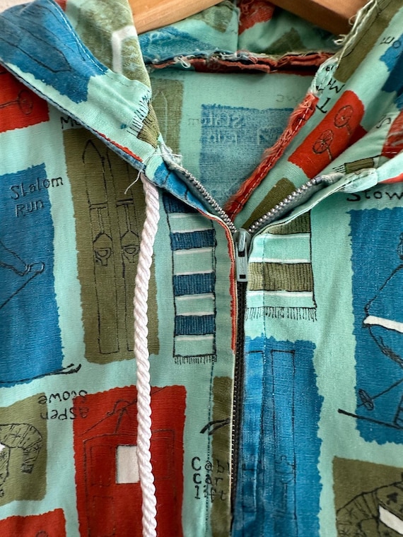 60s Handmade Ski Theme Pullover - image 8