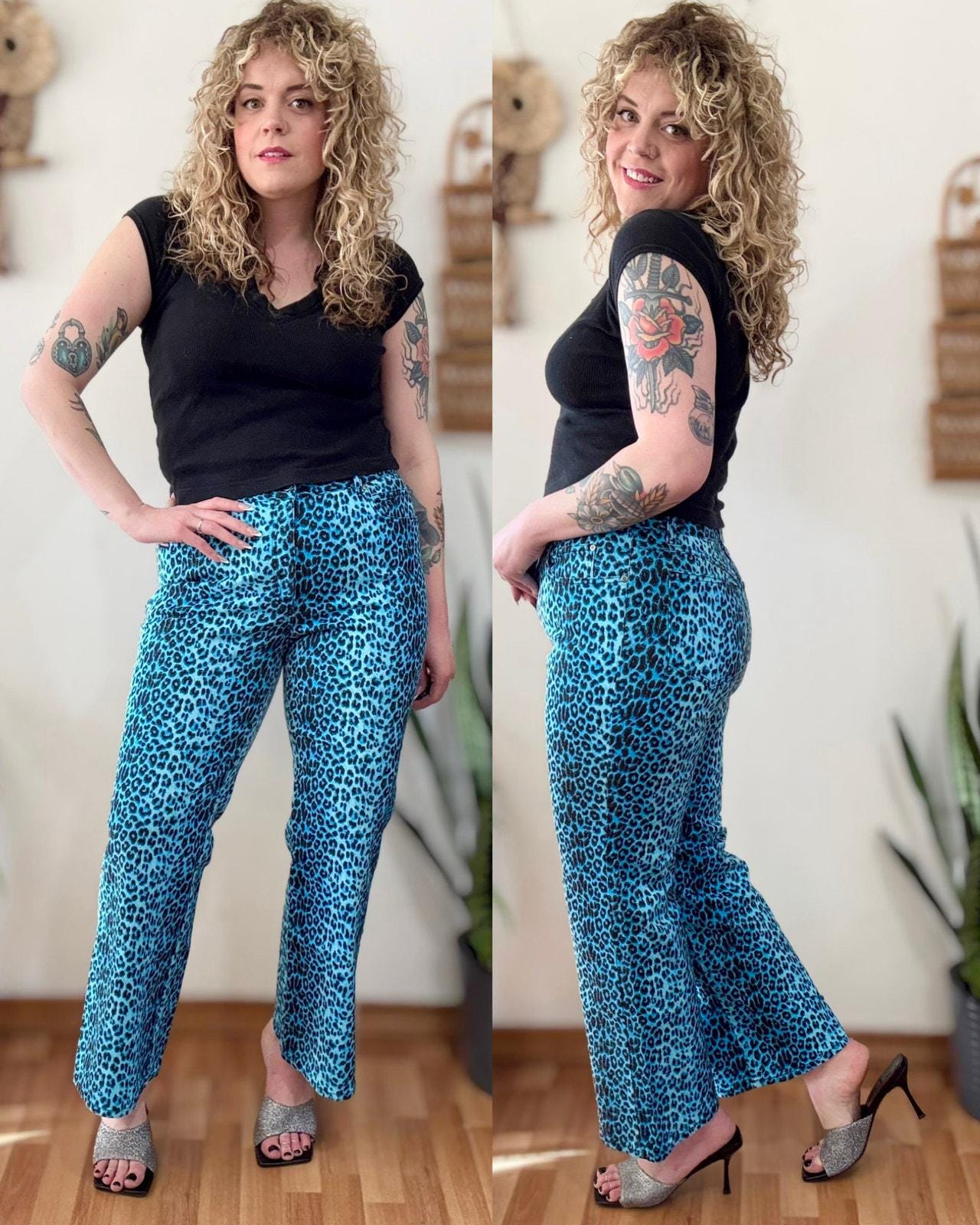 90s Cheetah Pants - Etsy 90s Cheetah Pants - Etsy
