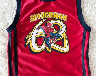 Camiseta sin mangas Spider-Man para niños Y2K talla 4