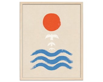 Birds Rising Art Print: Ocean, Sun, Hope Giclée