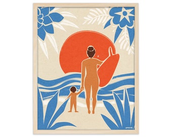 Endless Mother  |  Surf Art, Motherhood, Maternity, Surfing Mom