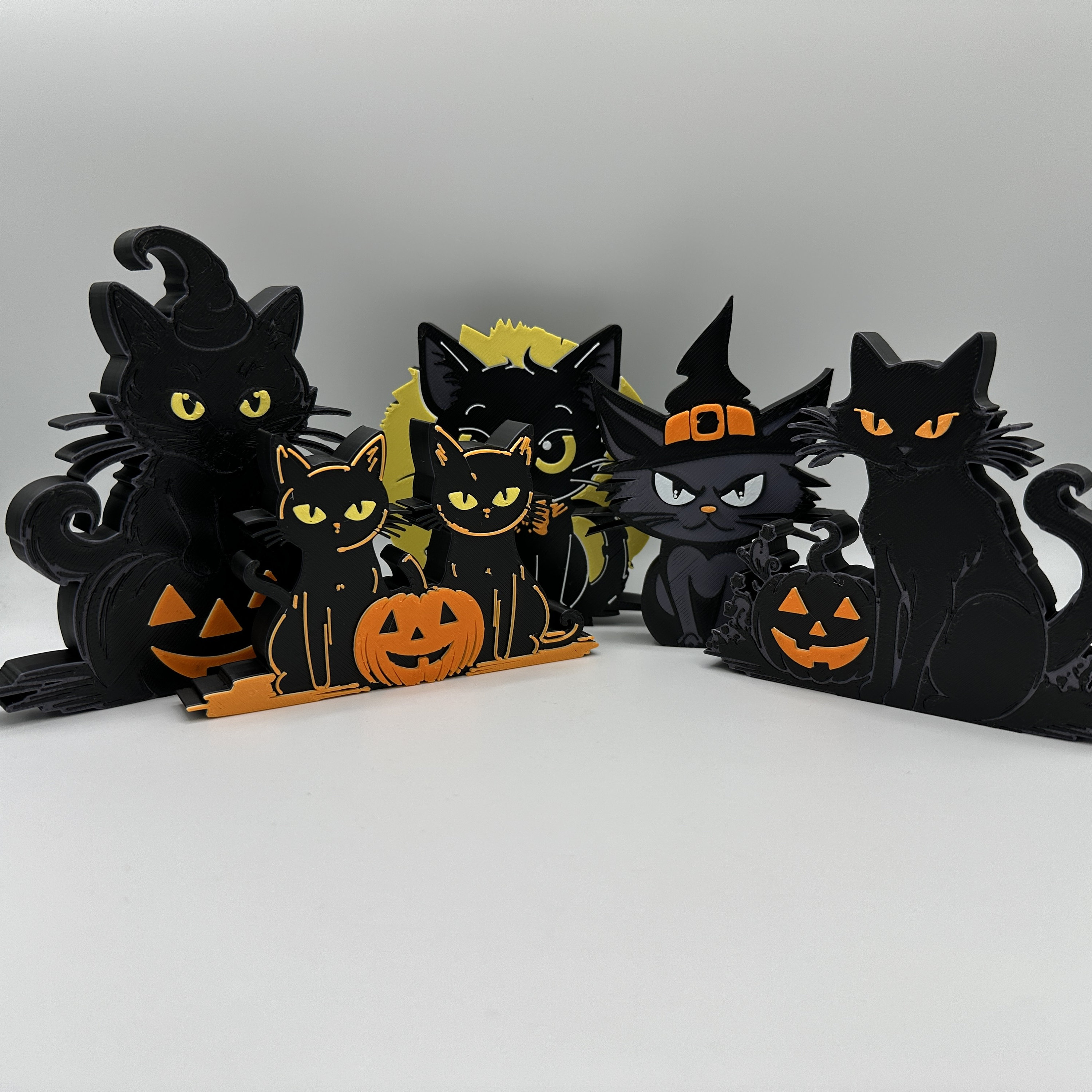 Black Cat Spooky Kitties Halloween Decorations 3d Printed - Etsy