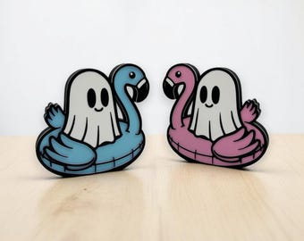 Ghost in Flamingo Float Decoration 3d Printed