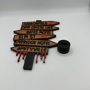 Haddonfield Lettering Horror Movie Destinations Road Sign Standing Decoration 3d Printed - Etsy