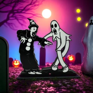 Koko the Clown and Ghost Decoration 3d Printed