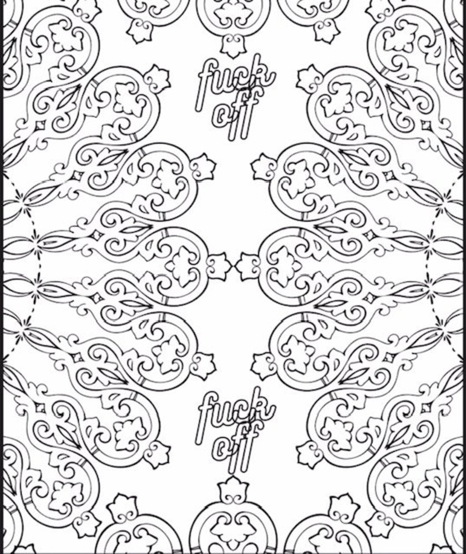 Funny Vulgar Adult Coloring Pages 8x10 Etsy