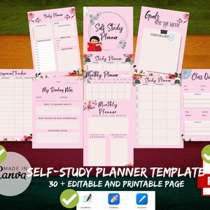 Planner Templates Canva Study Planner Templates Canva - Etsy