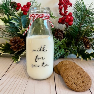 Milk for Santa Glass Bottle