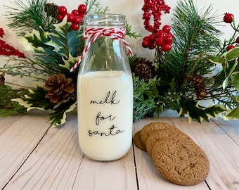 Milk for Santa Glass Bottle