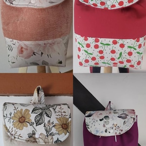 Sac a dos enfant maternelle personnalisé Imprimé  Fleurs/uni assorti prénom brodé