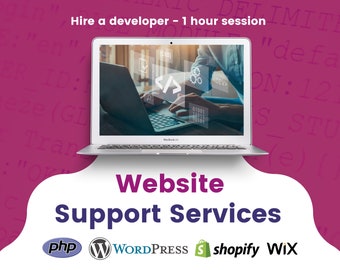 Website Support, WordPress, Shopify, Wix, Web Support, Hire a developer, Website Design