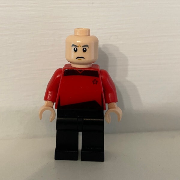 Lego Custom Captain Jean Luc Picard TNG Star Trek Next Generation Minifigure