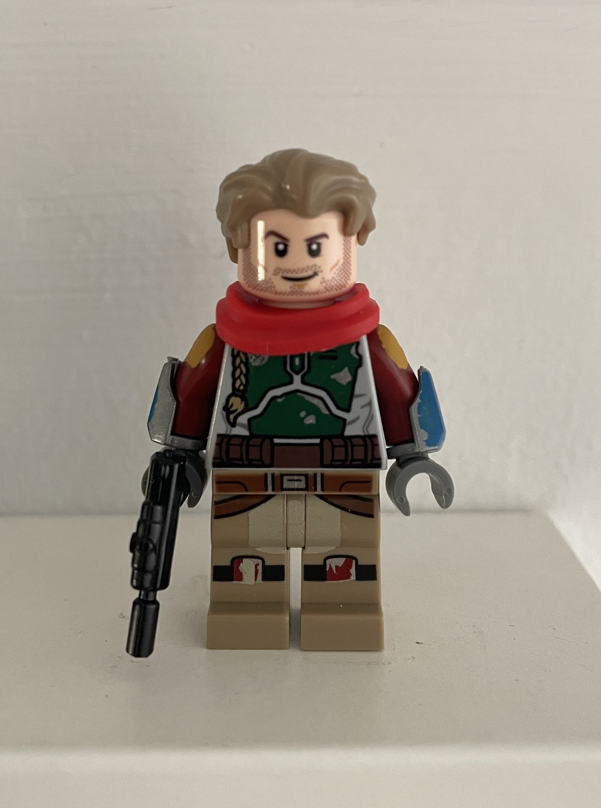 Lego Custom Star Wars The Marshall Cobb Vanth with Boba Fett s Armor Minifigure