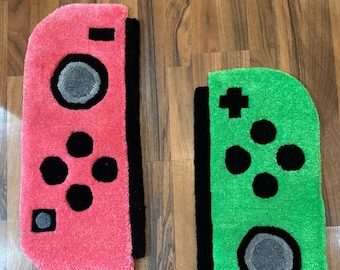 Handmade Joy-Con Rug, Soft Gaming Accent Rug