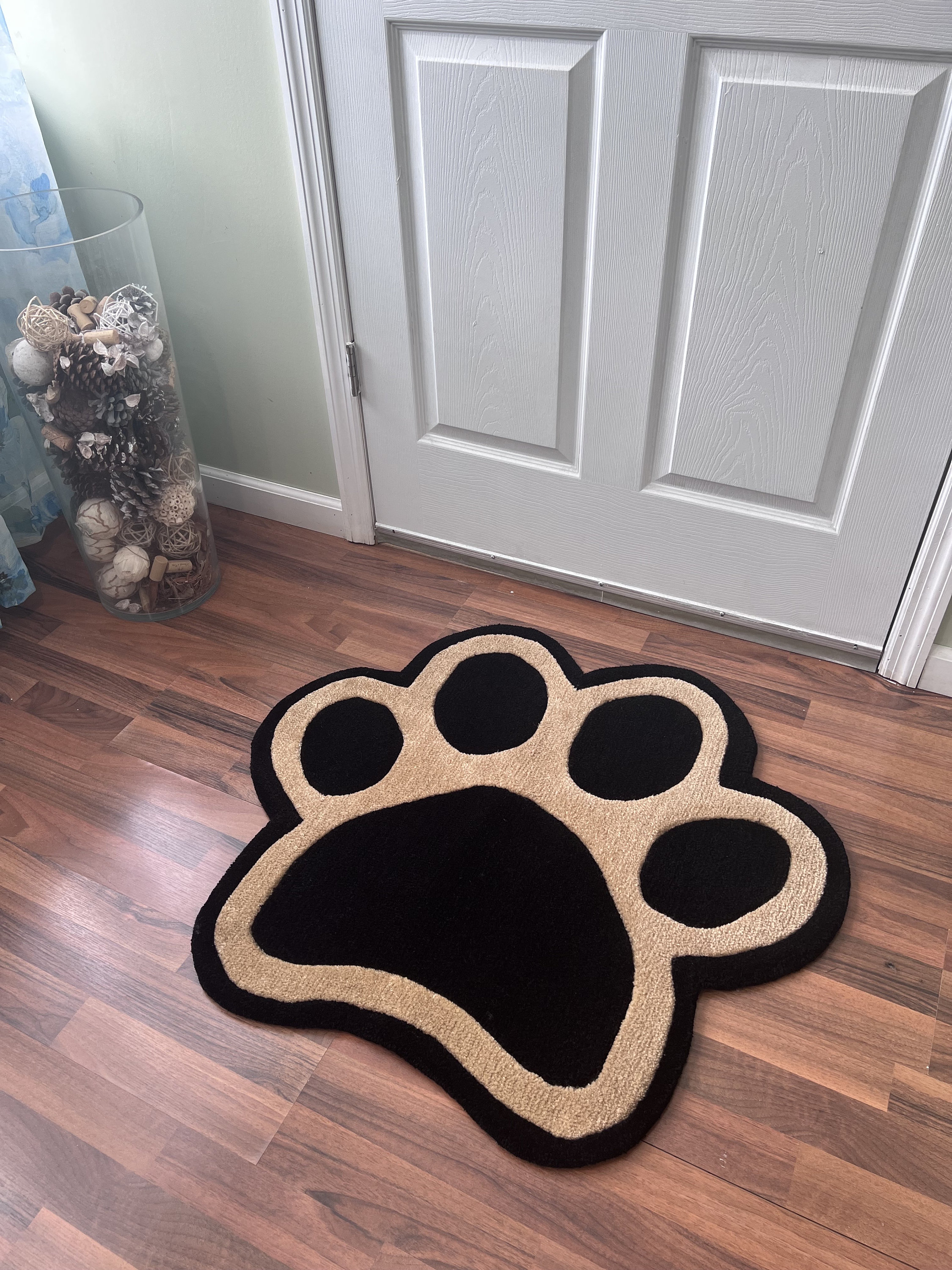 ZICANCN Dog Paw Print Area Rugs Doormat , Facecloth Non-Slip Floor Mat Rug  for Living Room Kitchen Sink Area Indoor Outdoor Entrance 72x48 