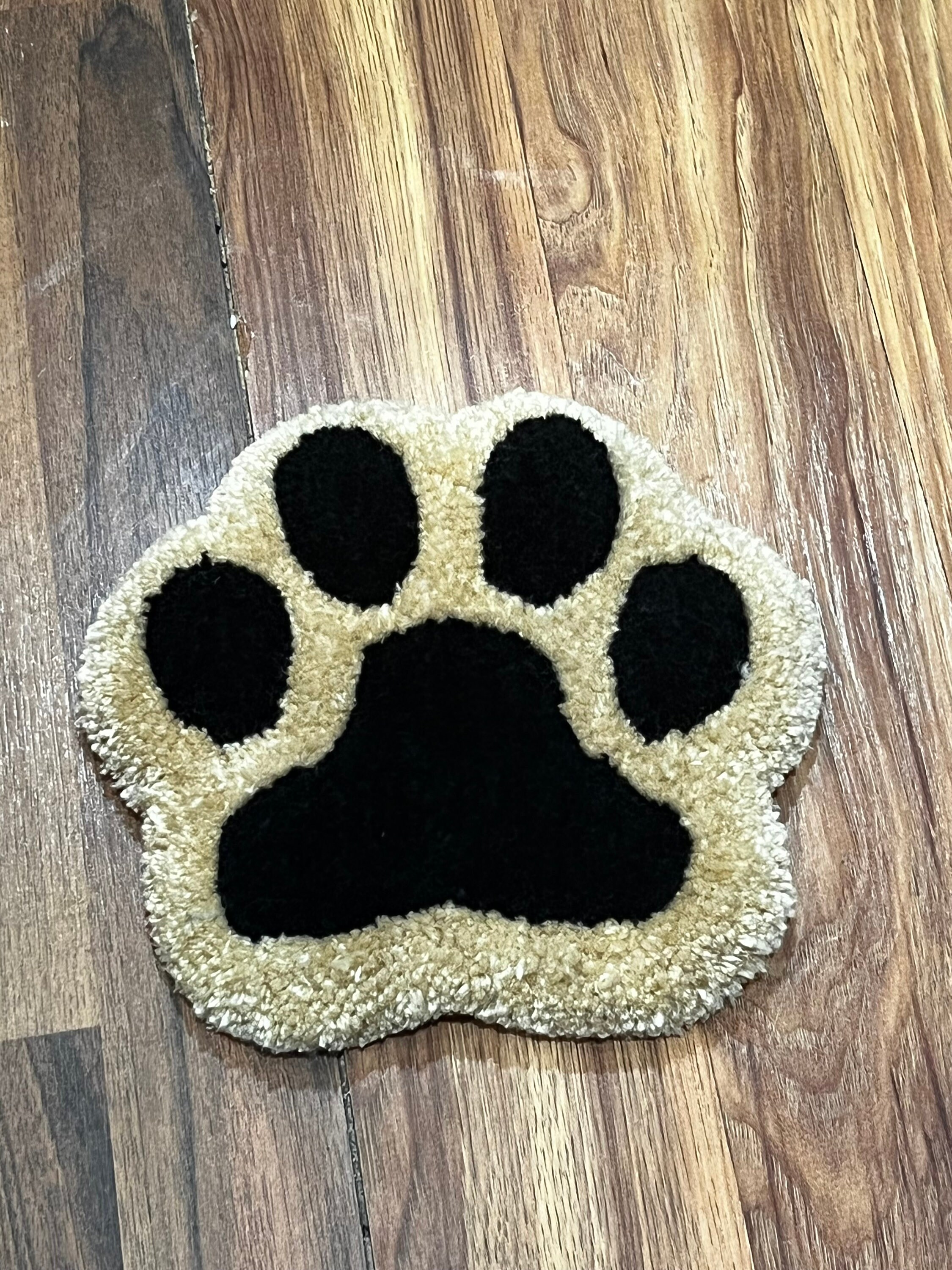GODPOK Footprint Control Animal Paw Flat Dog Cat Pawprint Sign Symbol Pattern Foot Grooming Rug Doormat Bath Mat 23.6x15.7 inch