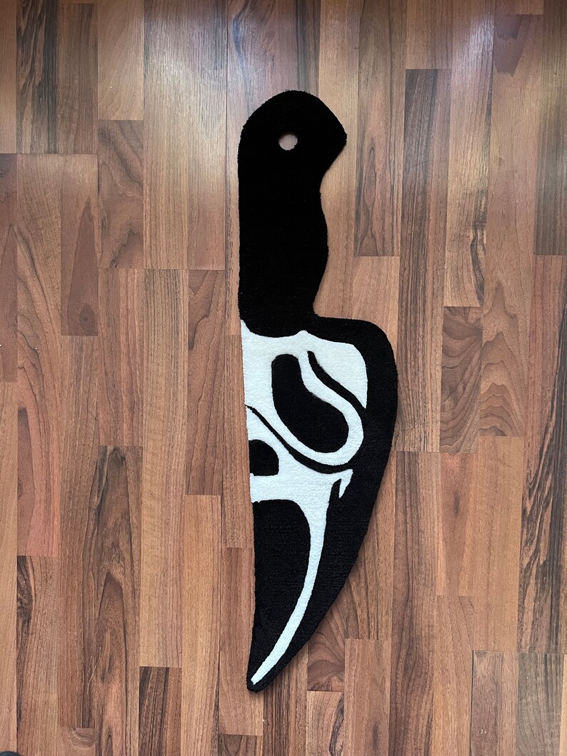 Scream Halloween Knife Tufted Rug Ghostface Movie Scream Etsy
