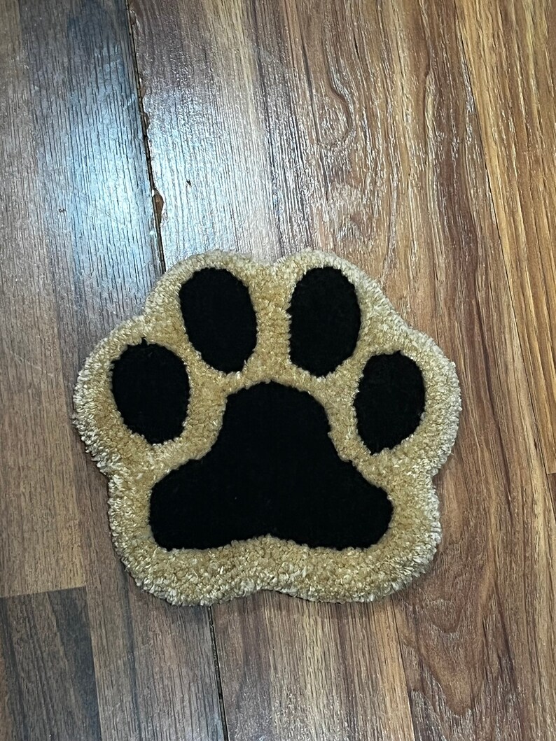 Animal Paw Print Tufted Rug Preorder 0.55 Feet Pet Gift Pet Etsy