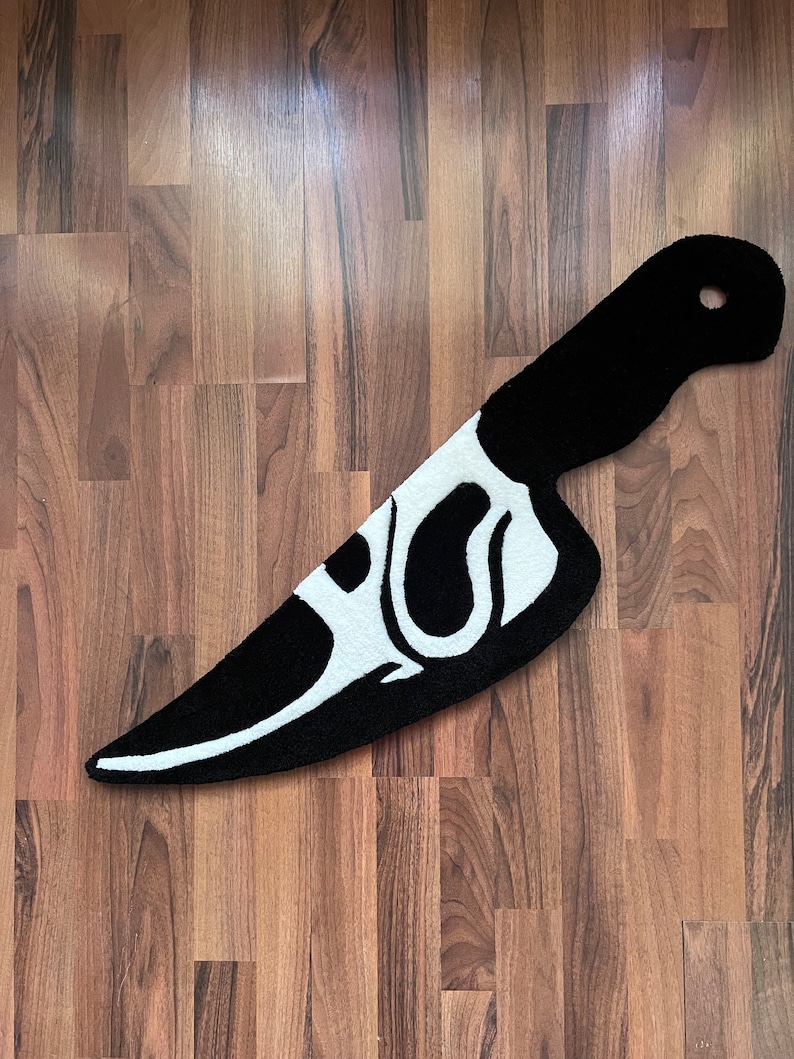 Scream Halloween Knife Tufted Rug, Ghostface, Movie Scream, Custom Rug