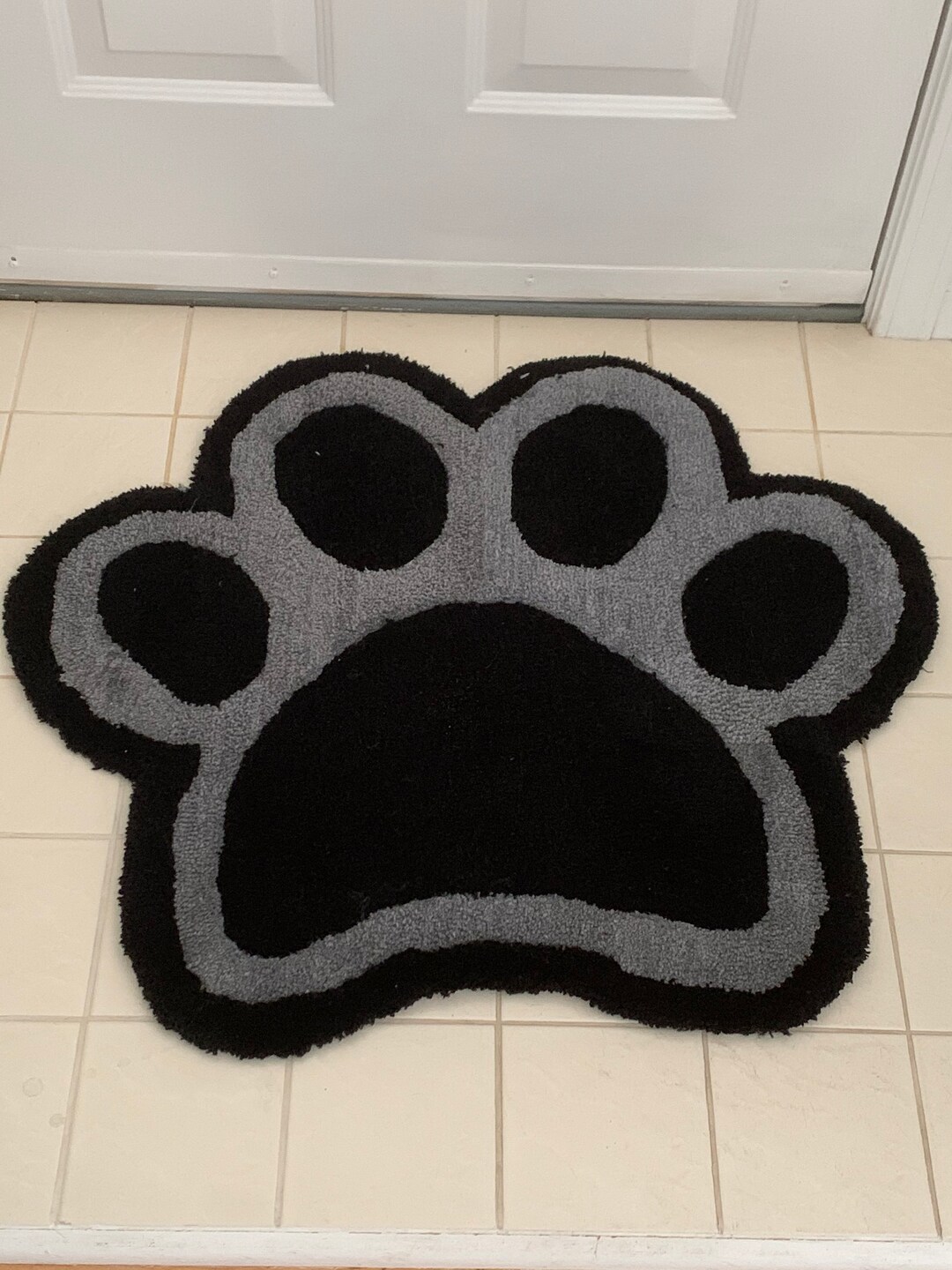 Animal Paw Print Tufted Rug Preorder 0.55 Feet Pet Gift Pet Etsy