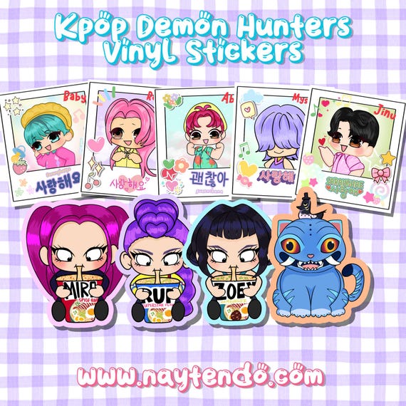 Kpop デーモンハンター ビニールステッカー // 防水ラップトップ