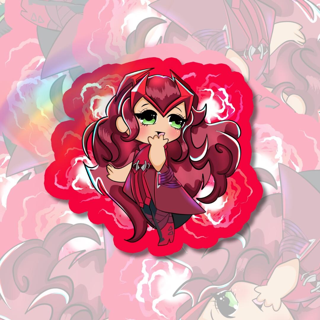 Scarlet Witch // Waterproof Laptop Decal // Water Bottle Sticker - Etsy