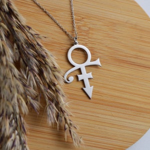 3 inch 925 Sterling Silver Prince Necklace, Love Symbol, Prince Love Logo Necklace, For Princes and Princesses, Rock necklace