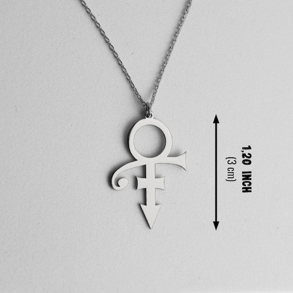 Prince symbol necklace 100 sterling best sale silver