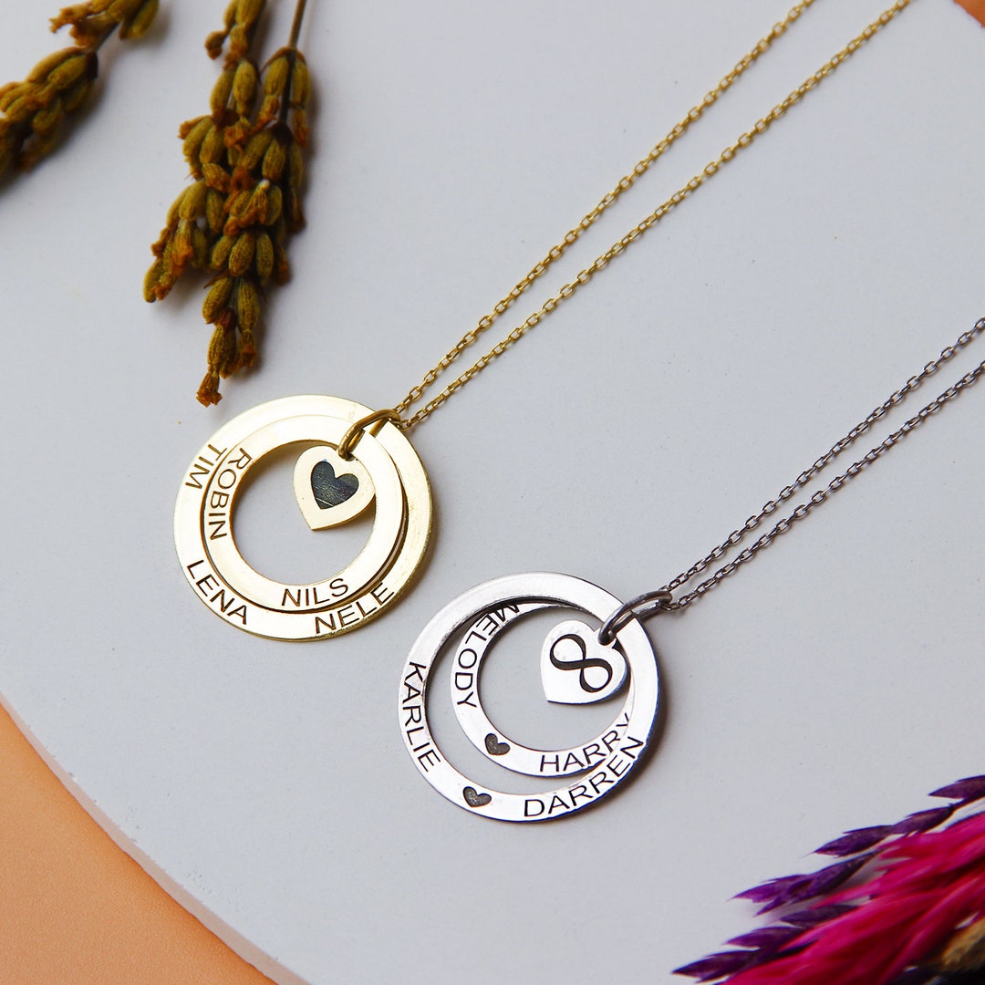 Personalized Name Necklace Family Name Necklace Couple - Etsy