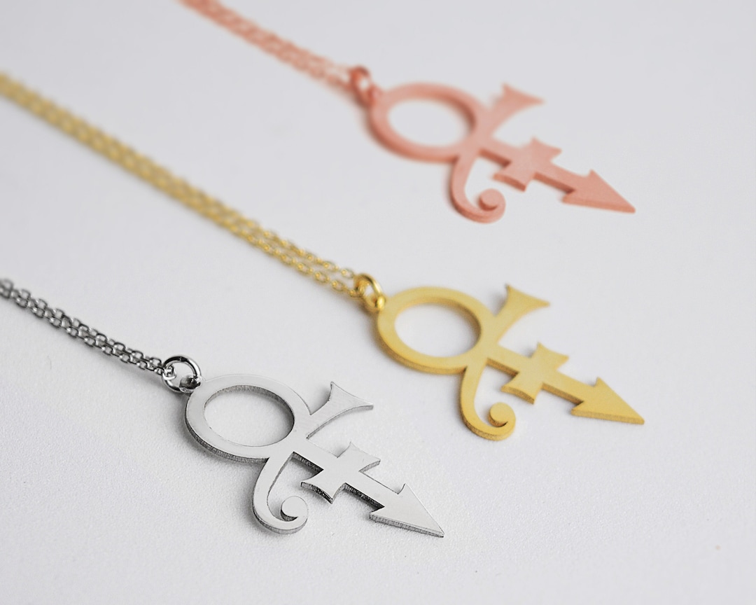 Prince Love Symbol Necklace: Sterling Silver, Minimalist Jewelry