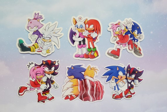 Sonic Stickers 3 Vinyl Stickers Sonic Decals Sonic the Hedgehog Amy Tails  Knuckles Blaze Silver -  UK