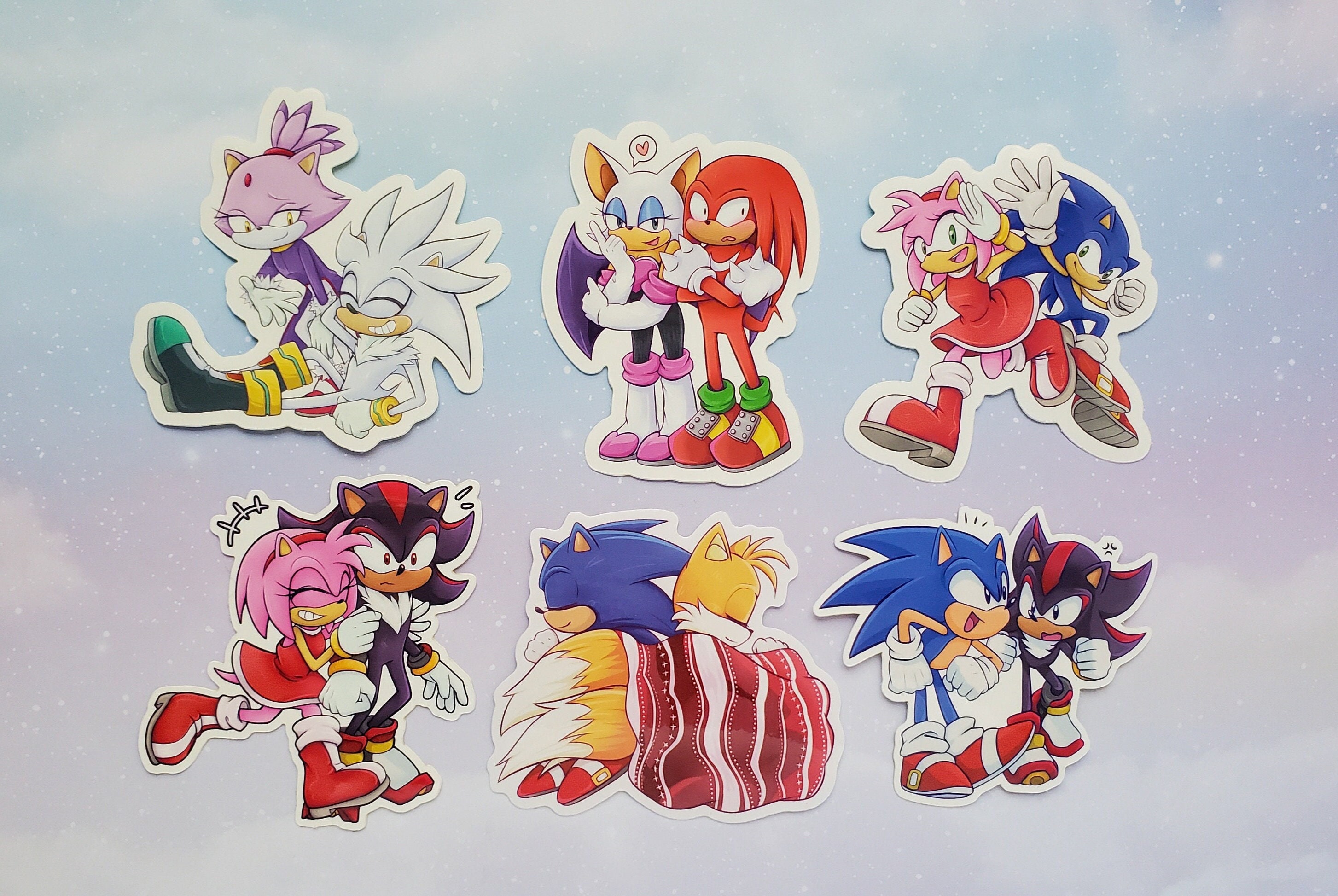 shadow x amy (shadamy) sonic the hedgehog sticker Sticker for