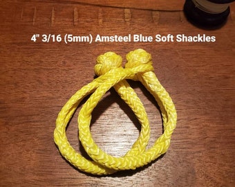 Red or Yellow 4 pack 1.75mm Dynneema soft shackle 